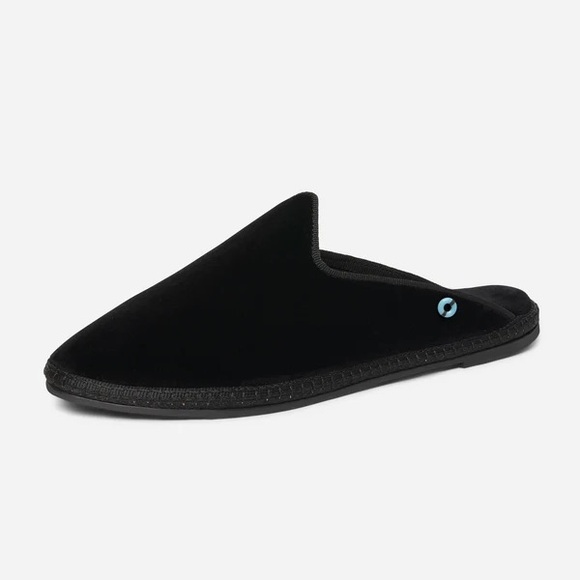 Piedaterre Venezia Dandy Black Velvet Slippers 44 - Picture 1 of 7